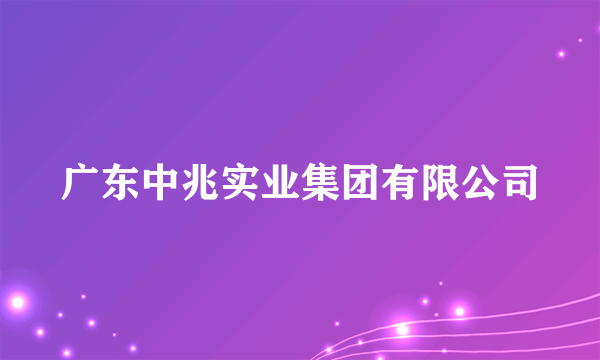 广东中兆实业集团有限公司