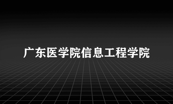 广东医学院信息工程学院