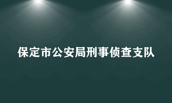 保定市公安局刑事侦查支队