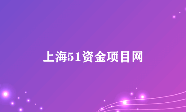 上海51资金项目网