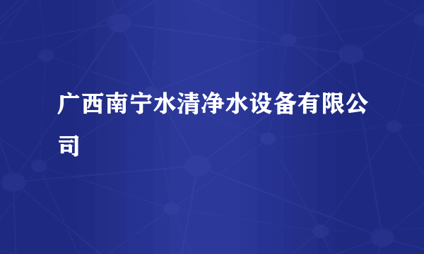 广西南宁水清净水设备有限公司