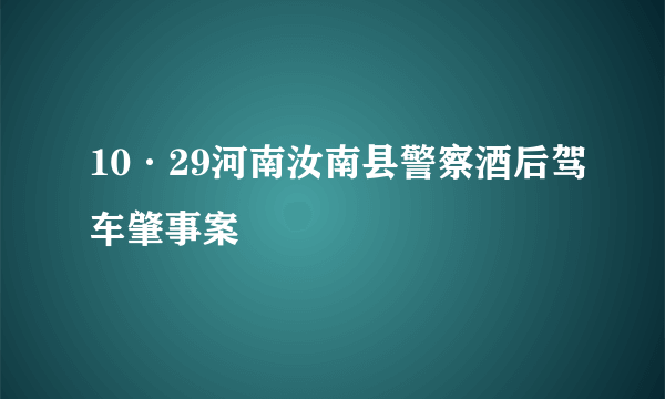 10·29河南汝南县警察酒后驾车肇事案