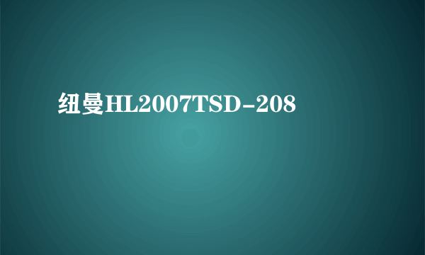 纽曼HL2007TSD-208