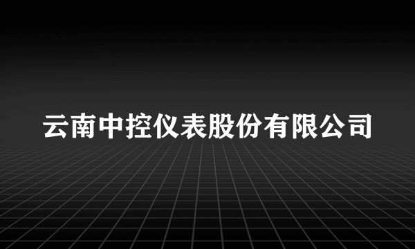 云南中控仪表股份有限公司