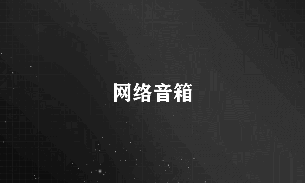 网络音箱