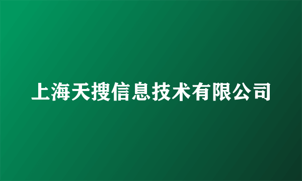 上海天搜信息技术有限公司