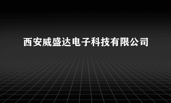 西安威盛达电子科技有限公司