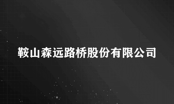 鞍山森远路桥股份有限公司