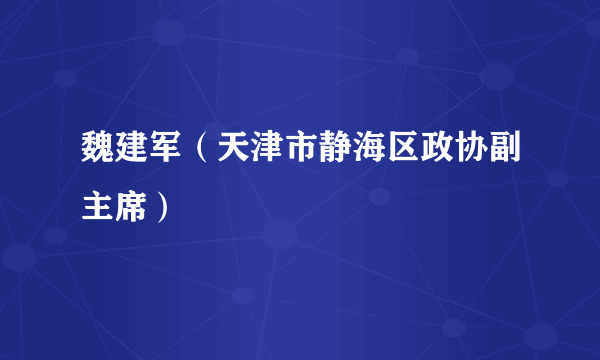 魏建军（天津市静海区政协副主席）