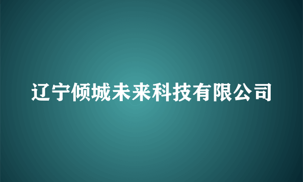 辽宁倾城未来科技有限公司