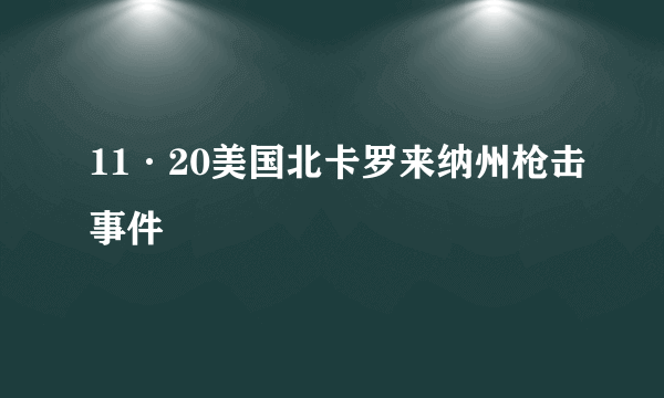 11·20美国北卡罗来纳州枪击事件