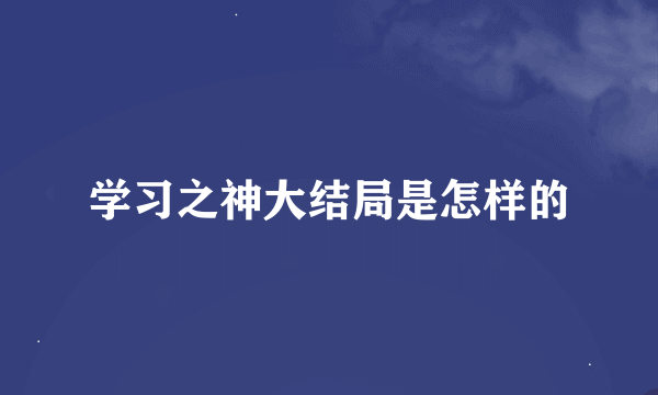 学习之神大结局是怎样的