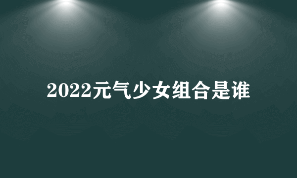 2022元气少女组合是谁