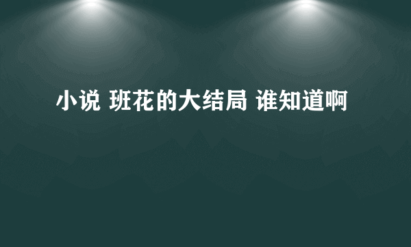 小说 班花的大结局 谁知道啊