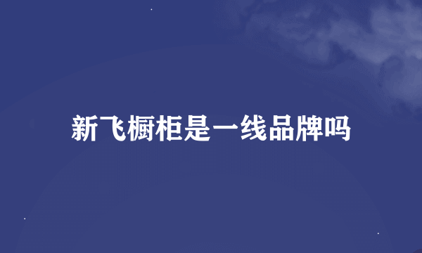 新飞橱柜是一线品牌吗