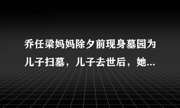 乔任梁妈妈除夕前现身墓园为儿子扫墓，儿子去世后，她过的怎么样