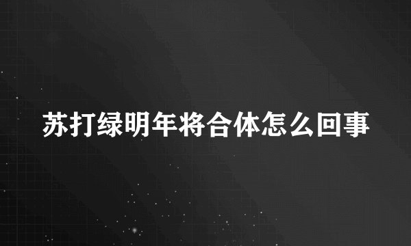 苏打绿明年将合体怎么回事