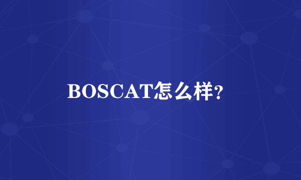 BOSCAT怎么样？