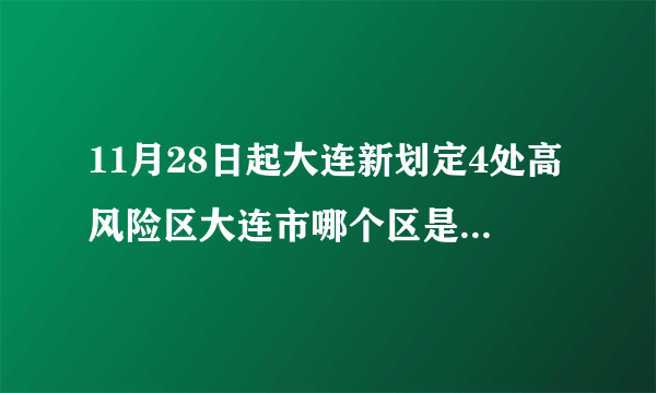 11月28日起大连新划定4处高风险区大连市哪个区是高风险区