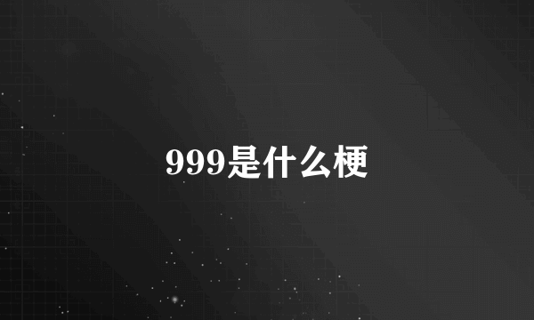 999是什么梗