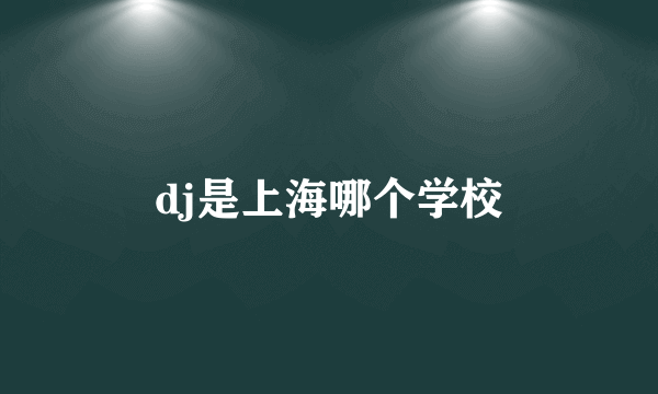 dj是上海哪个学校