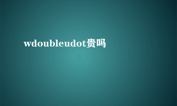 wdoubleudot贵吗