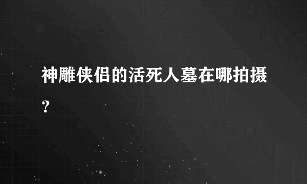 神雕侠侣的活死人墓在哪拍摄？