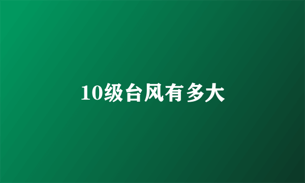 10级台风有多大