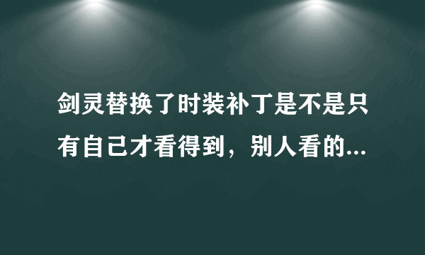 剑灵替换了时装补丁是不是只有自己才看得到，别人看的还是原来的？