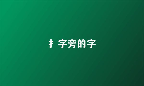 扌字旁的字