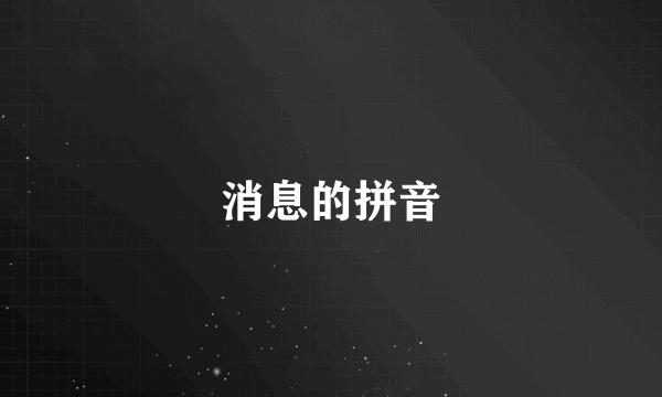 消息的拼音