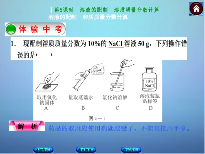 溶液配置的一般过程