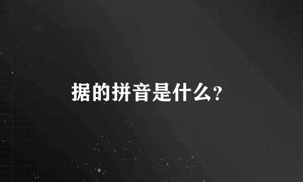 据的拼音是什么？