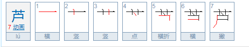 芦的拼音