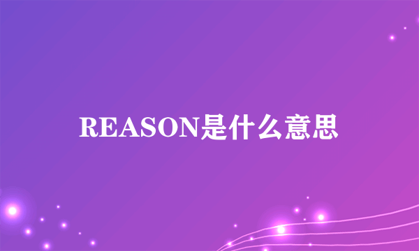 REASON是什么意思