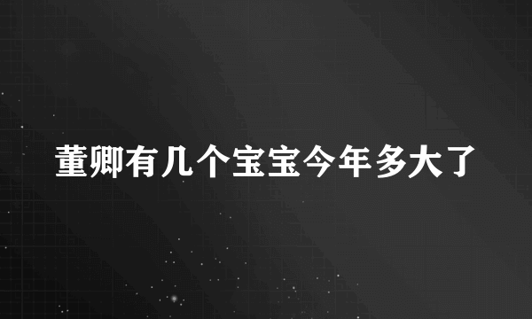 董卿有几个宝宝今年多大了