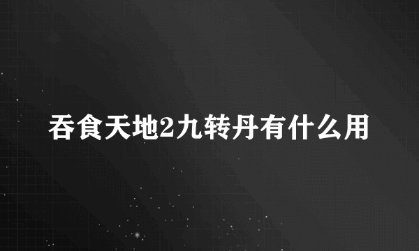 吞食天地2九转丹有什么用