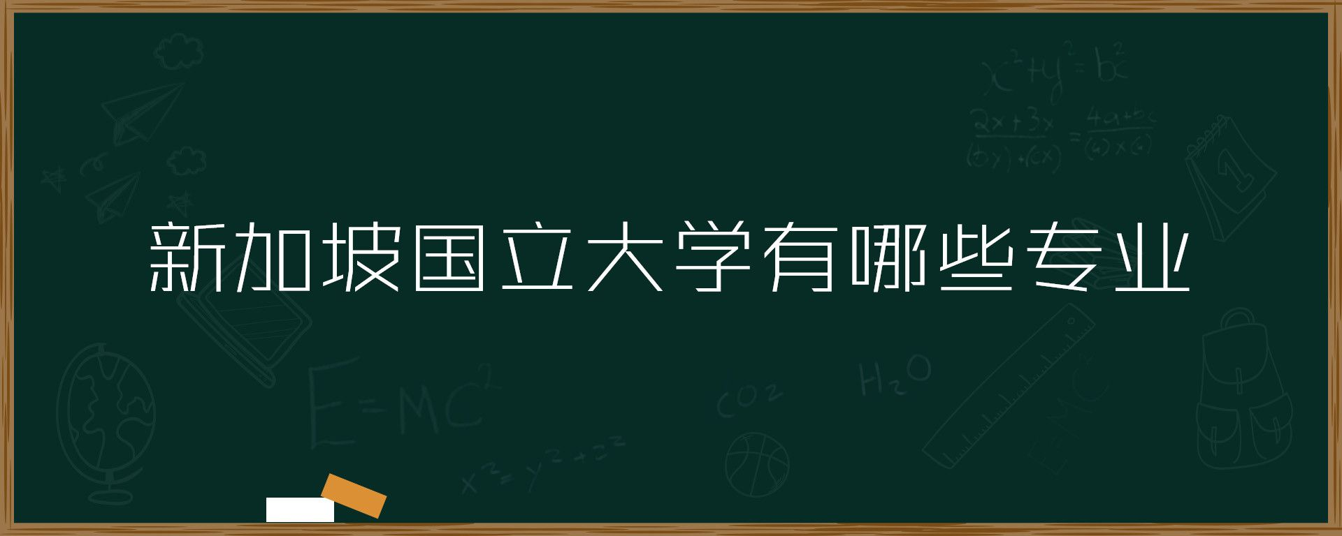 新加坡国立大学专业有哪些