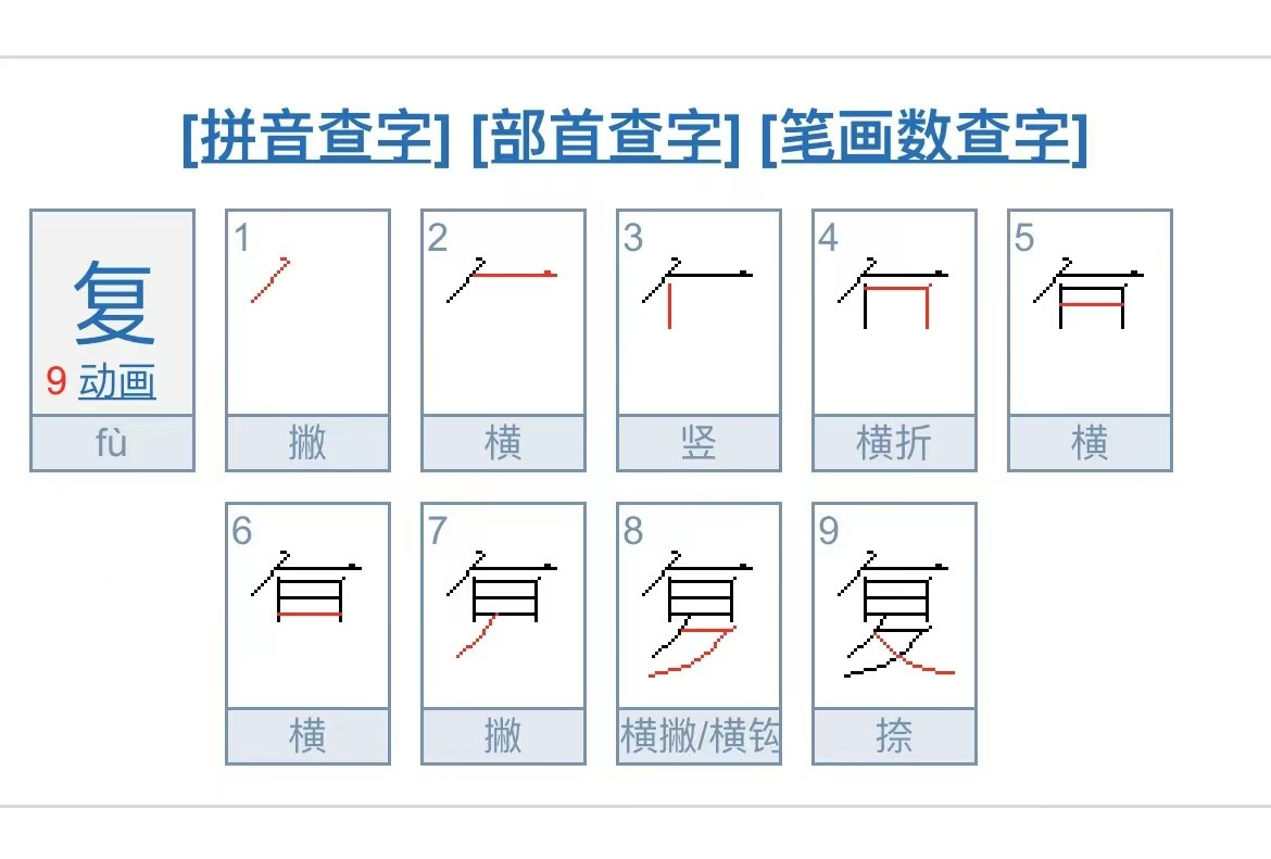 复的拼音怎么写