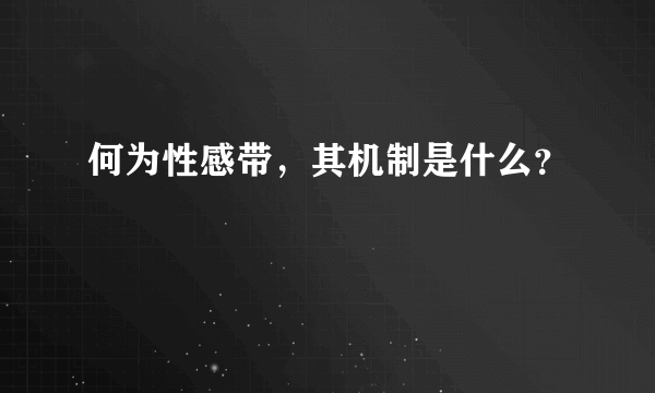 何为性感带，其机制是什么？