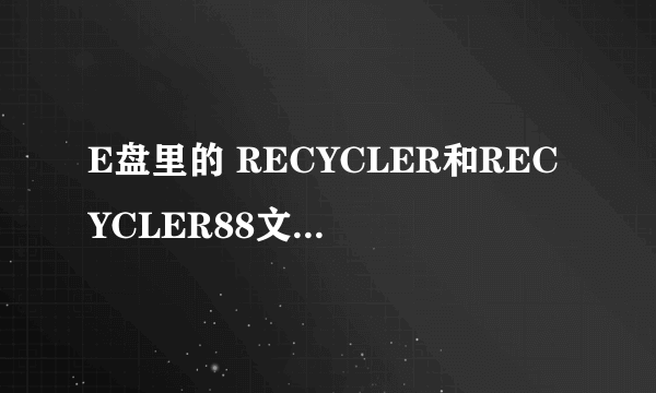 E盘里的 RECYCLER和RECYCLER88文件夹，删不掉。怎么办？