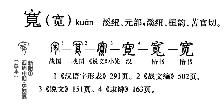 宽的拼音