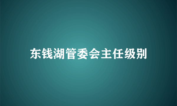 东钱湖管委会主任级别