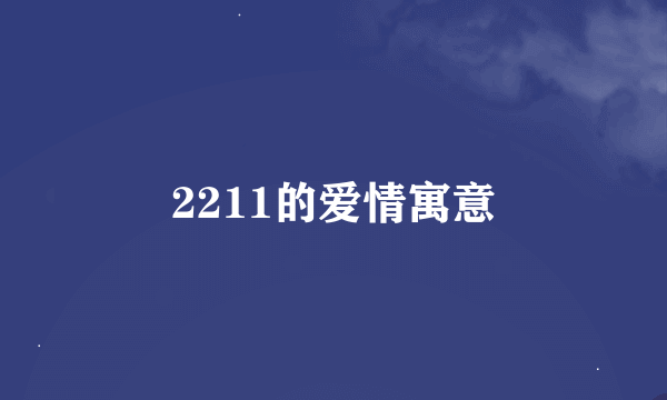 2211的爱情寓意