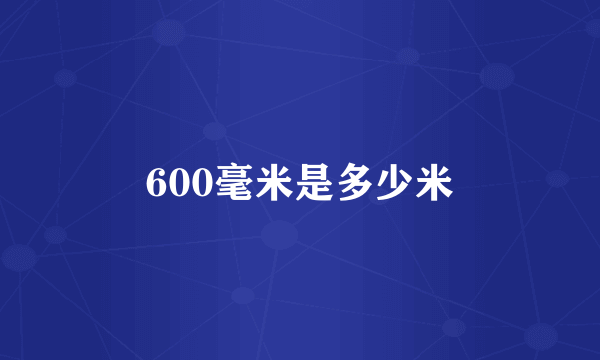 600毫米是多少米