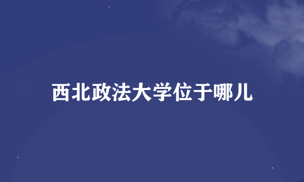 西北政法大学位于哪儿