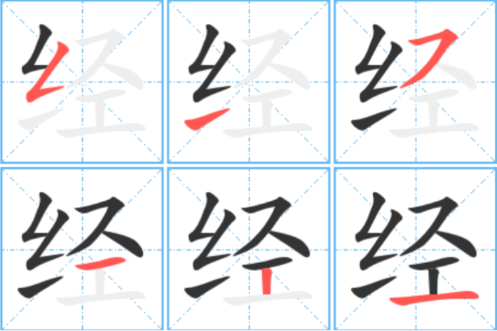 经字笔顺