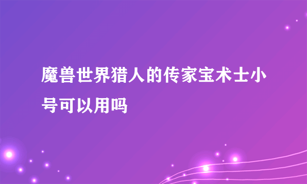 魔兽世界猎人的传家宝术士小号可以用吗