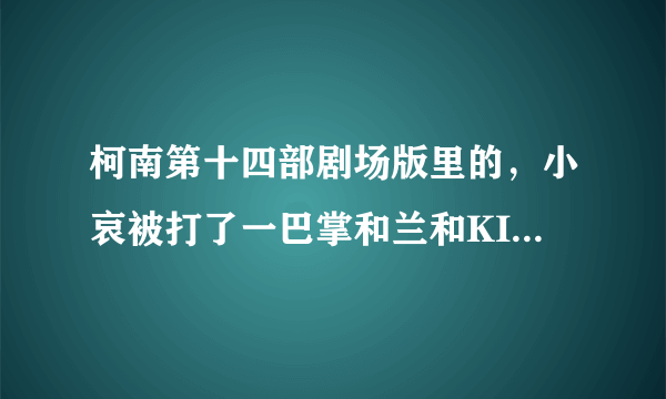 柯南第十四部剧场版里的，小哀被打了一巴掌和兰和KID接吻是怎么一回事啊？