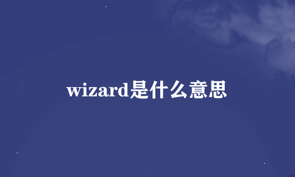 wizard是什么意思